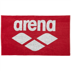Arena Pool Soft Bath Towel White, Red (150x90cm)