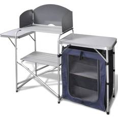 Camping y Aire libre vidaXL Foldable Camping Kitchen Unit with Aluminum Windshield