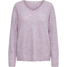 Knitted Sweater - Purple Jumpers Only V-Neck Knitted Sweater - Purple/Lavender