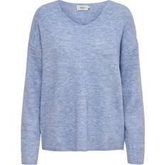 Only V-Neck Knitted Sweater - Blue/Skyway