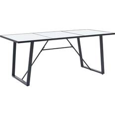 Black - Glasses Dining Tables vidaXL 28155 Dining Table 35.4x70.9"