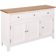 vidaXL Solid Oak Wood Sideboard 110x70cm