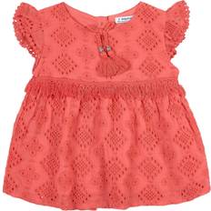 Mayoral Embroidered Top - Coral