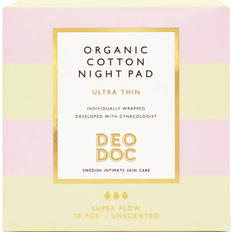 Dermatologisesti Testattu Kuukautissuojaukset DeoDoc Organic Cotton Night Pad