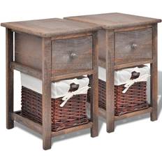 Foldable Bedside Tables vidaXL - Bedside Table 31x28cm 2pcs