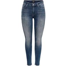 Only Blush Life Mid Ankle Skinny Fit Jeans - Blue/Special Blue Grey Denim