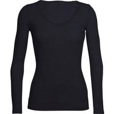 Lana merino Magliette Icebreaker Maglia a Manica Siren Sweetheart - Nero