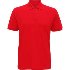 Red Polo Shirts ASQUITH & FOX Super Smooth Knit Polo Shirt - Cherry Red