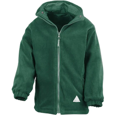 Result Kid's Reversible Storm Stuff Anti Pilling Fleece Waterproof Jacket - Bottle Green/Bottle Green