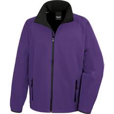 Result Mens Core Printable Softshell Jacket - Purple/Black