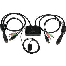 StarTech 2xHDMI/USB 2.0 A/2x3.5mm - 2xUSB 2.0 A/2x3.5mm Adapter M-F Black 0.8m