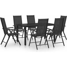 vidaXL 3070635 Juego de comedor de patio, 1 Mesa incl. 6 Sillas