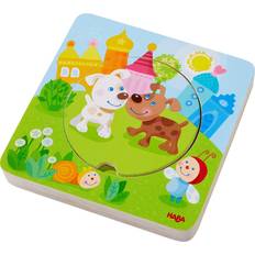 Animales Rompecabezas con Pomo Haba Holzpuzzle Kunterbunte Tierkinder (4)