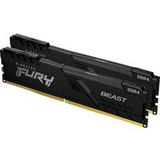 CL17 Mémoires RAM Kingston Fury Beast Black DDR4 3600MHz 2x8GB (KF436C17BBK2/16)