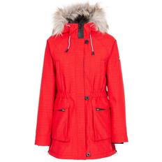 Trespass Caption Women's Waterproof Parka Jacket - Red