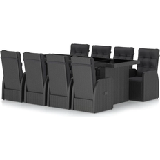 vidaXL 3059343 Matgrupp, 1 Bord inkl. 8 Stolar