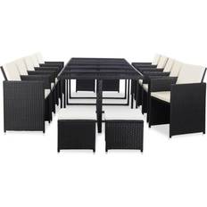 vidaXL 46420 Juego de comedor de patio, 1 Mesa incl. 10 Sillas