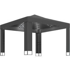 Acciaio Padiglioni vidaXL Gazebo with Double Roof and String Lights