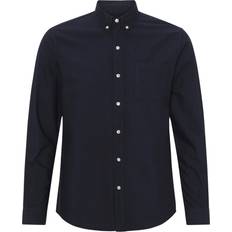 Blauw - Unisex Overhemden Colorful Standard Classic Oxford Shirt - Navy Blue