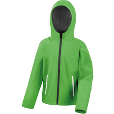 Result Kid's Core Hooded Softshell Jacket - Vivid Green/Black