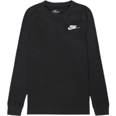 Nike Older Kid's Sportswear Long Sleeve T-shirt - Black/White (CZ1855-010)