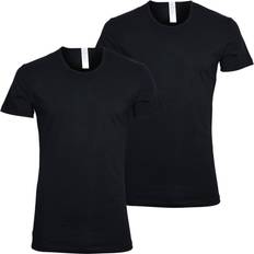 Sloggi T-Shirts Sloggi 24/7 T-shirt 2-Pack - Black