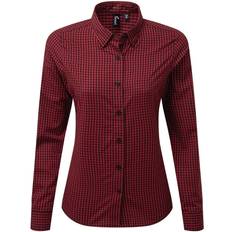 Premier Maxton Check Shirt Met Lange Mouwen - Zwart/Rood