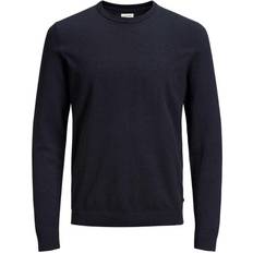 Blauw - Gebreide trui Truien Jack & Jones Basic Knit Crew Neck Trui Nachtblauw