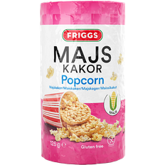 Riisikakut Snacksit ja Näkkileivät Friggs Majskakor Popcorn 125 Grammaa