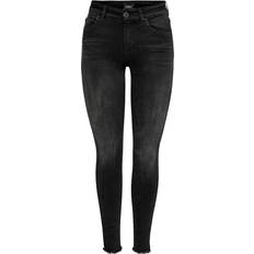 Femme - XL Jeans Only Blush Mid Ankle Skinny Fit Jeans - Black/Black Denim