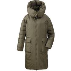 Didriksons Melina Puff Coat Green Female