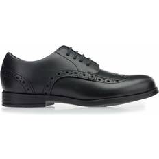 Leather Low Top Shoes Start-rite Brogue Senior - Black Leather