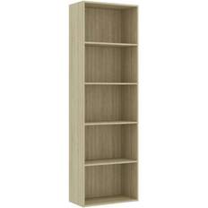 Grey Book Shelves vidaXL 5-Tier Book Shelf 189cm