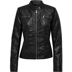 Clothing Only Short PU Jacket - Black