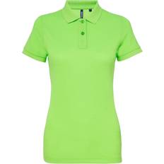 ASQUITH & FOX Women's Short Sleeve Performance Blend Polo Shirt - Neon Green