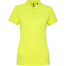 ASQUITH & FOX Women's Short Sleeve Performance Blend Polo Shirt - Neon Yellow