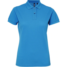 ASQUITH & FOX Women's Short Sleeve Performance Blend Polo Shirt - Sapphire