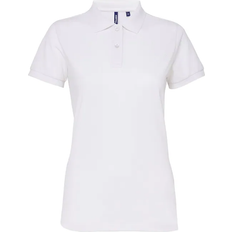 ASQUITH & FOX Women's Short Sleeve Performance Blend Polo Shirt - White