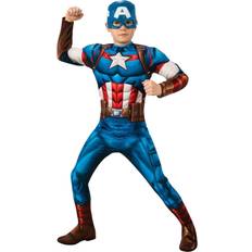 Captain america kostume Rubies Deluxe Avengers Captain America Kids Costume