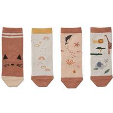 18-24M Sokker Liewood Silas Cotton Socks 4 Pack - Safari Rose Mix (LW12993-2273)