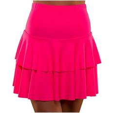80's Ruffle Skirt Neon Pink