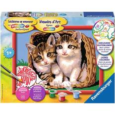 Kat Creativiteitssets Ravensburger Painting by Numbers Kittens in a Basket