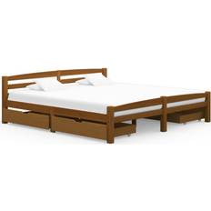 vidaXL Bed Frame with 4 Drawers 66cm