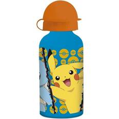 Aluminio Biberones y Vajilla para Bebés Euromic Pokémon-Botella de Agua Pokémon Pikachu Aluminio (400 ml)