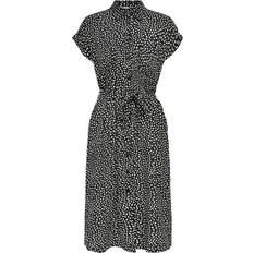 Only Midi Tie Belt Shirt Dress - Black
