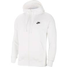 Nike club hoodie NIKE Sportswear Club Fleece Men's Full-Zip Hoodie - White/White/Black