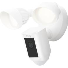 Surveillance Cameras Ring Floodlight Cam Wired Plus White
