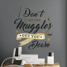 Gold Interior Decorating RoomMates Harry Potter Muggles Wall Quote Giant Wall Decals