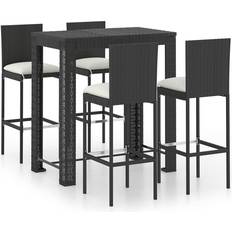 vidaXL 3064796 Conjunto de Bar Exterior, 1 Mesa incl. 4 Sillas