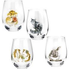 Wrendale Designs Assorted Domestic Animals Tumbler 55cl 4pcs